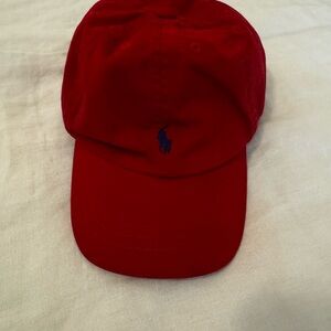 Ralph Lauren Red Polo Pony kids Baseball Cap ages 4-7
